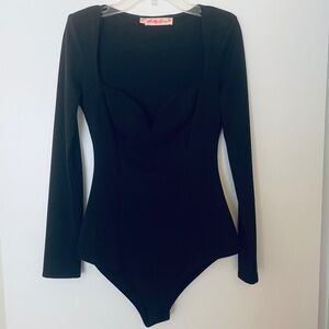 NWOT Oh My Love Black Bodysuit